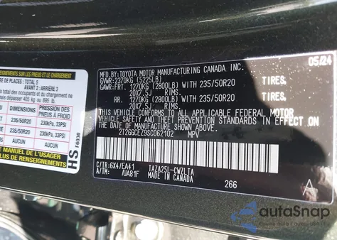 2025 Lexus Nx 350 Premium из США, поврежденный, VIN 2T2GGCEZ9SC062102